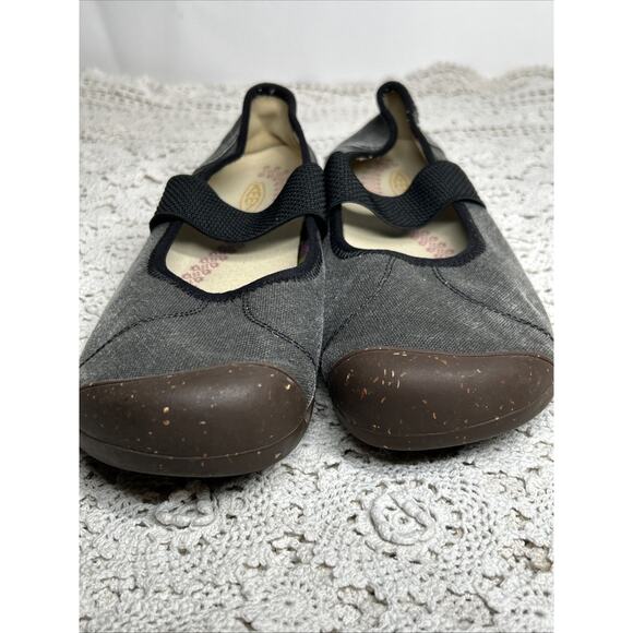 Keen Sienna Gray Mary Jane Shoes Canvas Women’s 10 Slip On Flats Casual Comfort - Picture 6 of 10